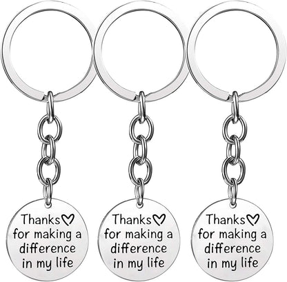 Pack of 3 Teacher Bangles Gifts for Teacher Open School Gifts for Teachers Thank You Bangle Bracelets Apparel & Accessories > Jewelry > Bracelets Nzztont 3PCs Keychain Style 05- Thanks for making a difference in my life  