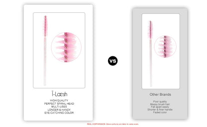 I-Laesh 100 Pcs Disposable Eyelash Brushes, Mascara Wands, Eye Lash Brush, Spoolies for Eyelash Extensions, Spoolie Eyebrow Eyeshadow Brow Makeup Supplies Kit Cleansing Glitter Applicator Tool Accessories Bristle (Crystal Pink) Health & Beauty > Personal Care > Cosmetics > Cosmetic Tools > Makeup Tools i-laesh   