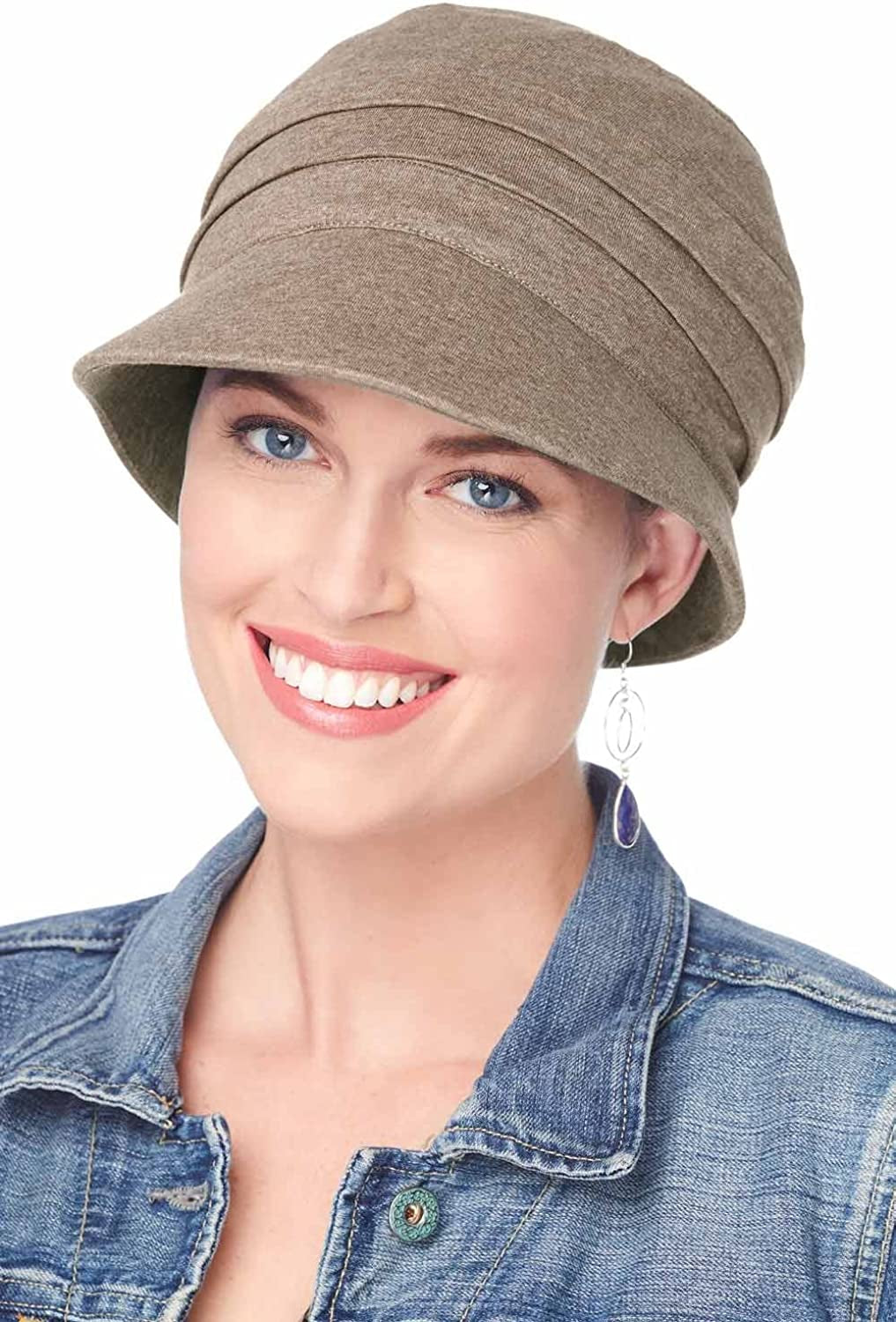 Cardani UPF Adventure Cap 100% Cotton Newsboy Hat with Aloe Lining | UPF 50+ UPF Apparel & Accessories > Clothing Accessories > Headwear Cardani Upf Heather Taupe One Size 