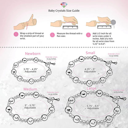 Baby Crystals Sterling Silver Charm Bracelets for Girls -Girls Jewelry with High End European White Simulated Pearls and European Crystals – Birthday Gifts, Pearl Bracelet for Girls Apparel & Accessories > Jewelry > Bracelets Baby Crystals   
