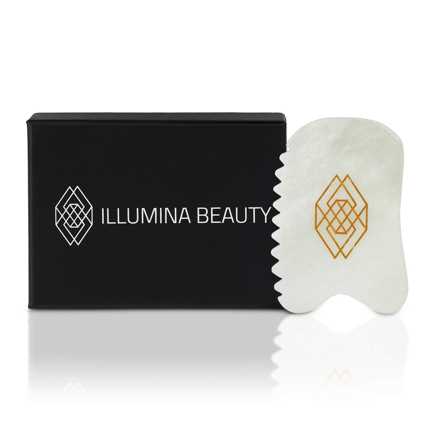ILLUMINA BEAUTY Gua Sha Facial Tool, Unique 4-Edge Guasha Tool for Face, Jade Gua Sha Stone, Lymphatic Drainage Face Sculpting Tool Health & Beauty > Personal Care > Cosmetics > Cosmetic Tools > Skin Care Tools Illumina Beauty   