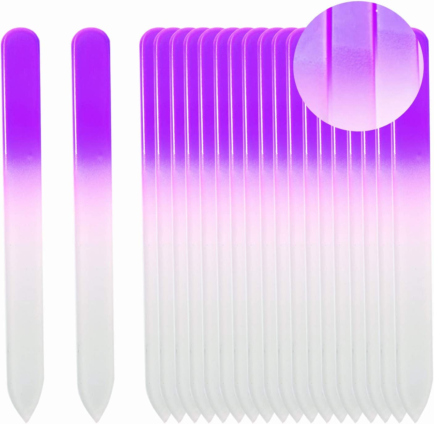 SIUSIO 30 Pack Professional Czech Crystal Glass Nail Files Buffer Manicure Tools Kit Set Gradient Rainbow Color for Nail Polishing - the Best Emory Boards for Fingernail & Toenail Care (SIX Color) Health & Beauty > Personal Care > Cosmetics > Cosmetic Tools > Nail Tools SIUSIO glass purple  