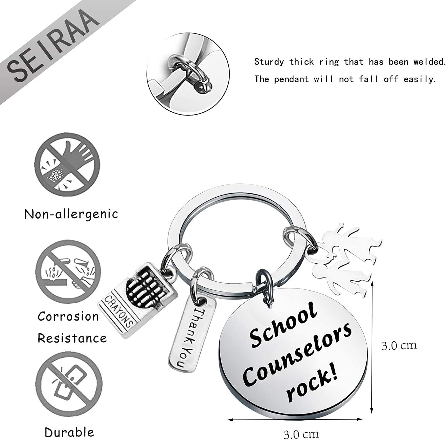 SEIRAA School Counselor Gift Teacher Bracelet End of Year Gift for Teacher Graduation Jewelry Principal Gift Apparel & Accessories > Jewelry > Bracelets SEIRAA   