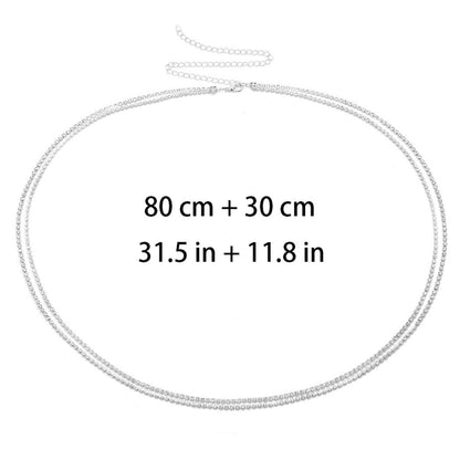 Nicute Layered Waist Chain Rhinestone Belly Chains Belt Summer Beach Costume Crystal Body Jewelry for Women and Girls (Silver) Apparel & Accessories > Jewelry > Body Jewelry Nicute   