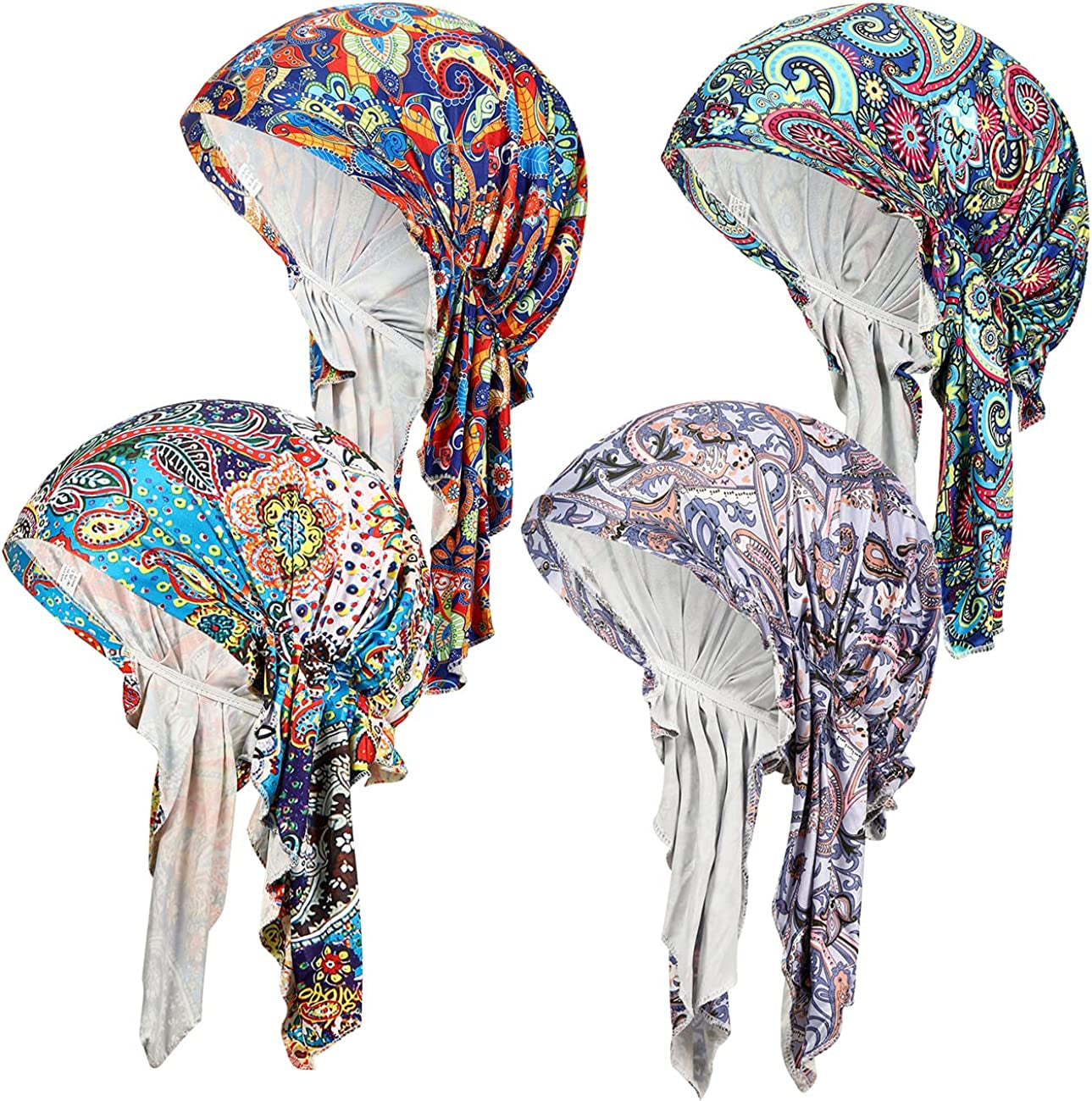 Summer Chemo Scarf Lightweight Silky Beanie Ruffle Cap Cancer Headwear for Womens Apparel & Accessories > Clothing Accessories > Headwear DancMolly Style G  