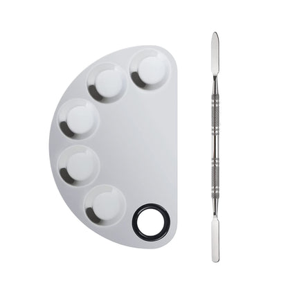 Penugo Upgrade Mixing Makeup Palette, Heart Stainless Steel Cosmetic Palette with Spatula Tool, Nail-Art Mixing Palette for Cosmetic Pigment Blending Health & Beauty > Personal Care > Cosmetics > Cosmetic Tools > Makeup Tools Penugo big3  