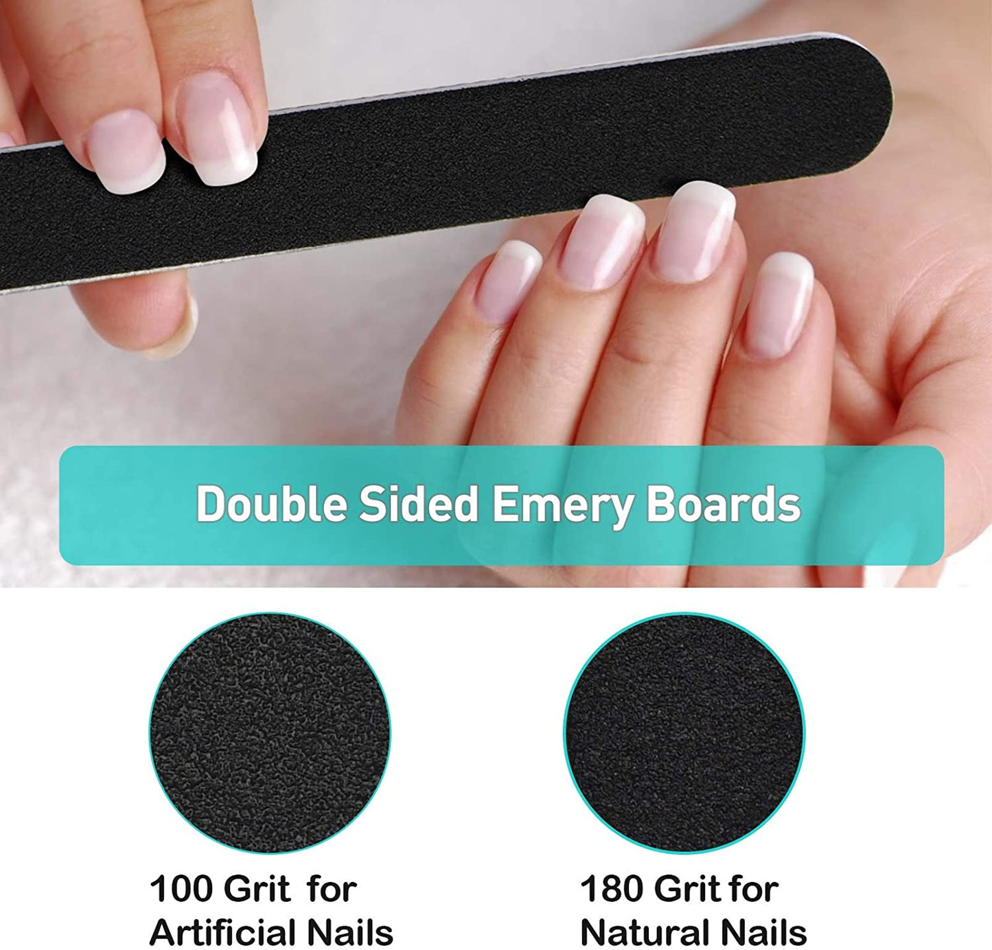 Nail Files and Buffers Set - Professional Manicure Tools Kit, 100/180 Grit Double Sided Emery Boards for Nails, 80/100 Grit Rectangular Nail Buffer Shiner Blocks Art Care for Home Salon 20Pcs Health & Beauty > Personal Care > Cosmetics > Cosmetic Tools > Nail Tools SALVMARY   