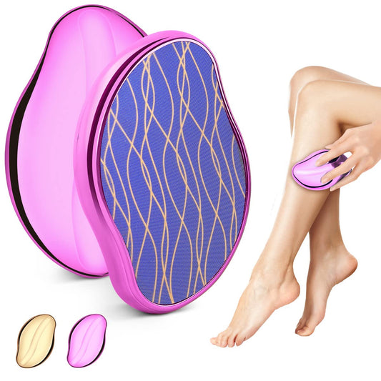 Muisci Crystal Hair Eraser Nano Crystal Painless Hair Removal Tool for Men and Women Reusable Magic Crystal Hair Remover Stone for Body Legs Arms Back Exfoliate Health & Beauty > Personal Care > Foot Care MuiSci Blue  