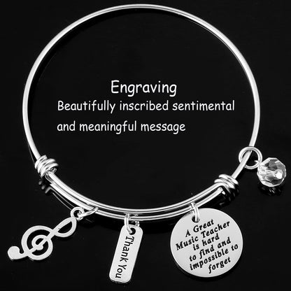 Kivosliviz Music Teacher Bracelet Gifts Piano Teacher Gifts for Women Violin Teacher Appreciation Jewelry Music Teacher Bracelet Apparel & Accessories > Jewelry > Bracelets Anrrion   