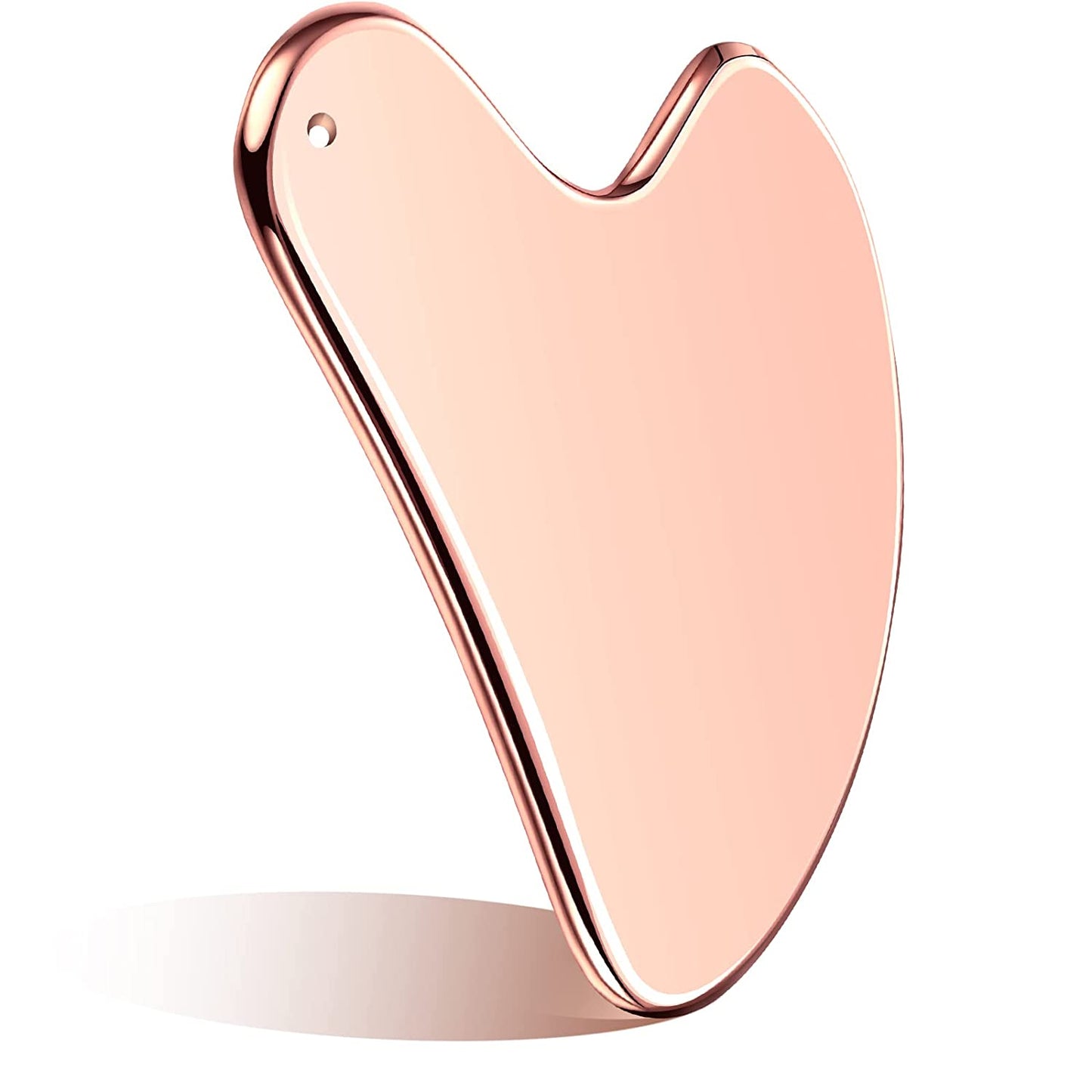 Nuanchu Stainless Steel Gua Sha Facial Tools Guasha Tool for Face Metal Gua Sha Tighten Skin Heart Massage Guasha Beauty Tool for Body Eyes Neck Massager with Travel Pouch (Heart Style) Health & Beauty > Personal Care > Cosmetics > Cosmetic Tools > Skin Care Tools Nuanchu Rose Gold  