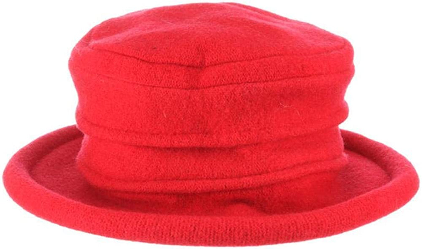 Scala Women'S Packable Boiled Wool Cloche Apparel & Accessories > Clothing Accessories > Headwear Scala Women's Accessories Red One Size 