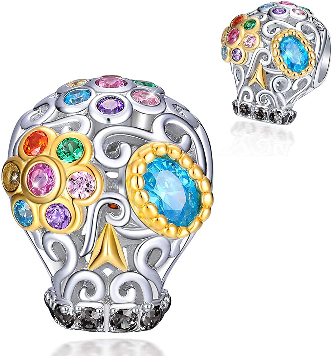 FOREVER QUEEN Halloween Skull Pumpkin Charms 925 Sterling Silver, the Light of Halloween Christmas Charms for Bracelet Necklace Best Halloween Jewelry Gifts for Women Apparel & Accessories > Jewelry > Bracelets FOREVER QUEEN Silver Skull  
