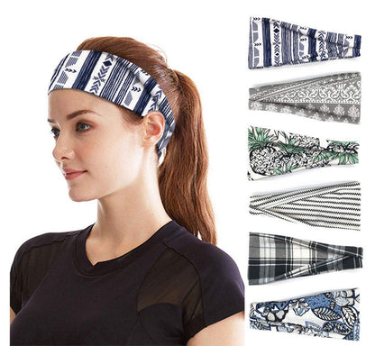 PLOVZ 6 Pack Women'S Yoga Running Headbands Sports Workout Hair Bands (Set 10) Apparel & Accessories > Clothing Accessories > Bandanas & Headties PLOVZ Set 15  