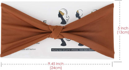 Moko Headbands for Women 2Pack, Versatile Solid Headband Hair Wrap Multi-Style Casual Sports Headwear, Stretchy Breathable Moisture Wicking Head Wrap for Workout, Running, Yoga Apparel & Accessories > Clothing Accessories > Headwear MoKo   