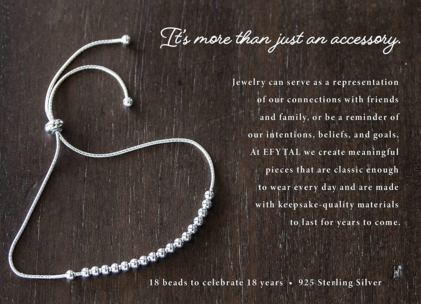 EFYTAL 18Th Birthday Gifts for Girls, 925 Sterling Silver Bracelet, Gifts for 18 Year Old Girl, 18Th Birthday Decorations, 18 Year Old Gift Ideas for Girl Apparel & Accessories > Jewelry > Bracelets EFYTAL   