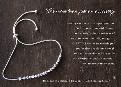 EFYTAL 18Th Birthday Gifts for Girls, 925 Sterling Silver Bracelet, Gifts for 18 Year Old Girl, 18Th Birthday Decorations, 18 Year Old Gift Ideas for Girl Apparel & Accessories > Jewelry > Bracelets EFYTAL   