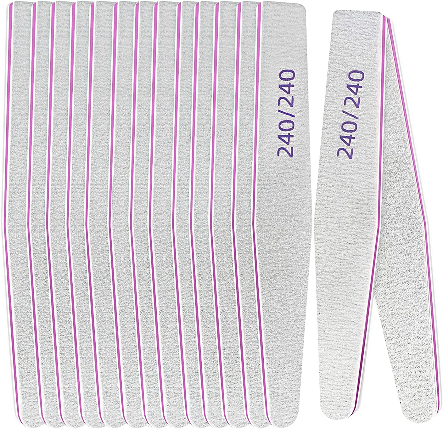 Lofuanna Nail File 15 PCS Professional Double Sided Acrylic Nail File,Washable Nail File Manicure Tools for Poly Nail Extension Gel and Acrylic Nails Tools Suit for Home Salon (100/180 Grit) Health & Beauty > Personal Care > Cosmetics > Cosmetic Tools > Nail Tools lofuanna 240/240 grit  
