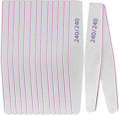 Lofuanna Nail File 15 PCS Professional Double Sided Acrylic Nail File,Washable Nail File Manicure Tools for Poly Nail Extension Gel and Acrylic Nails Tools Suit for Home Salon (100/180 Grit) Health & Beauty > Personal Care > Cosmetics > Cosmetic Tools > Nail Tools lofuanna 240/240 grit  