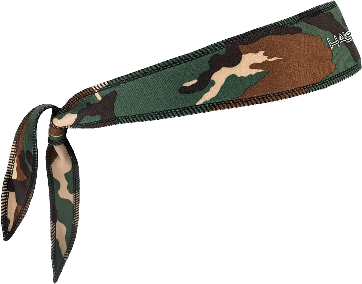 Halo Headband Halo I- Custom Fit- Tie Sweatband Pullover for Men and Women, No Slip with Moisture Wicking Dryline Fabric Apparel & Accessories > Clothing Accessories > Bandanas & Headties Halo Headband CAMO GREEN  