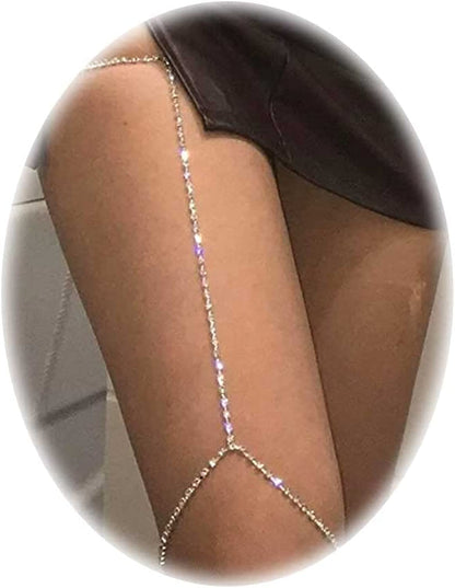 Gold Leg Chain Thigh Chain Cool Big Snake Leg Chain Jewelry for Women Girls Apparel & Accessories > Jewelry > Body Jewelry YANCHUN Diamond-G  