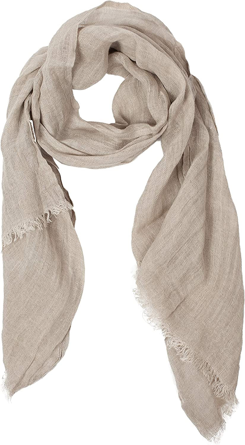 Lusie'S Linen Scarf - 100% Linen - Imported from Europe Apparel & Accessories > Clothing Accessories > Scarves & Shawls LUSIE'S LINEN Natural Gray  