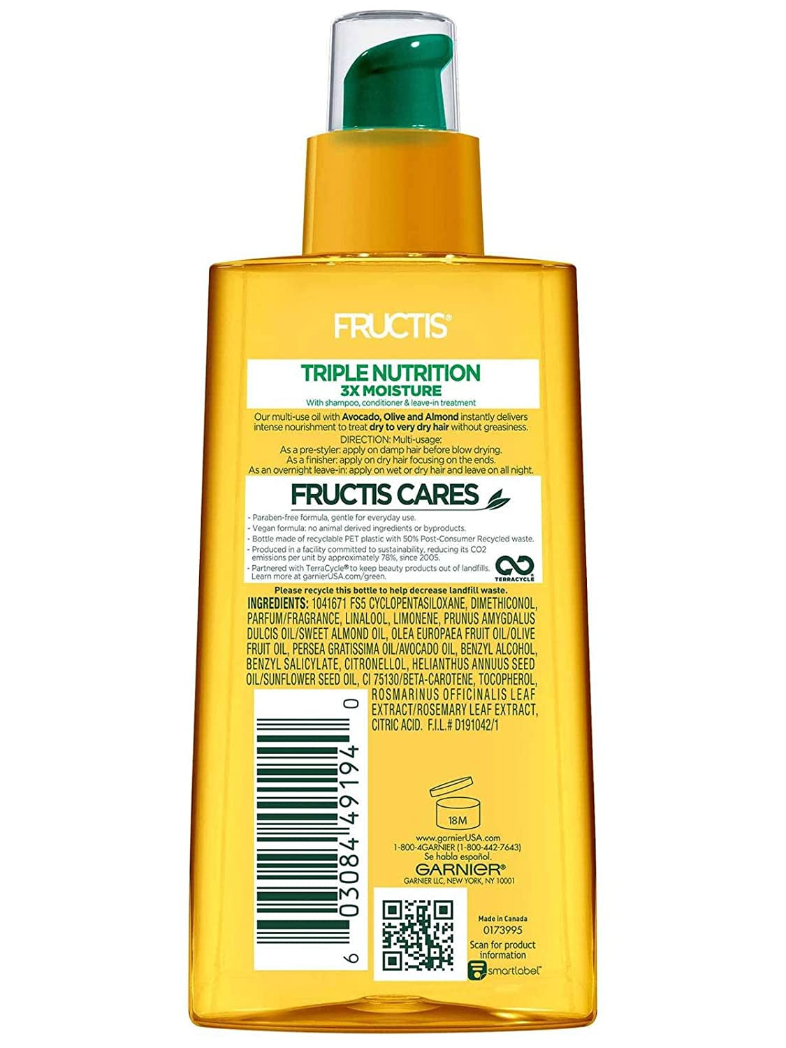 Garnier Hair Care Fructis Triple Nutrition Marvelous Oil Hair Elixir, 5 Ounce Health & Beauty > Personal Care > Hair Care Garnier   