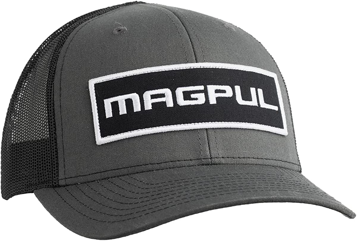 Magpul Trucker Hat Snap Back Baseball Cap, One Size Fits Most Apparel & Accessories > Clothing Accessories > Hats Magpul Wordmark Patch Charcoal/Black One Size 