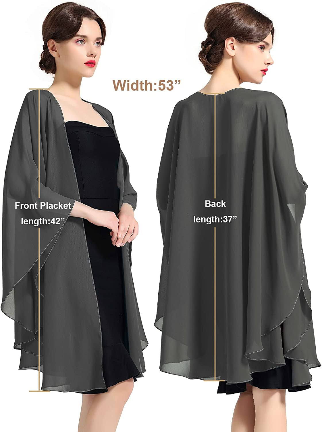 Shawl Wrap Chiffon Scarf for Women Evening Dresses Wedding Stole Black White Blue 25 Colors by BEAUTELICATE Apparel & Accessories > Clothing Accessories > Scarves & Shawls BEAUTELICATE   