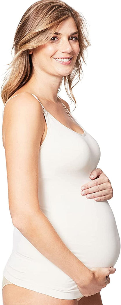 Cake Maternity Toffee Nursing Tank Top, Shaping Nursing Top for Women Breastfeeding with Built in Bra