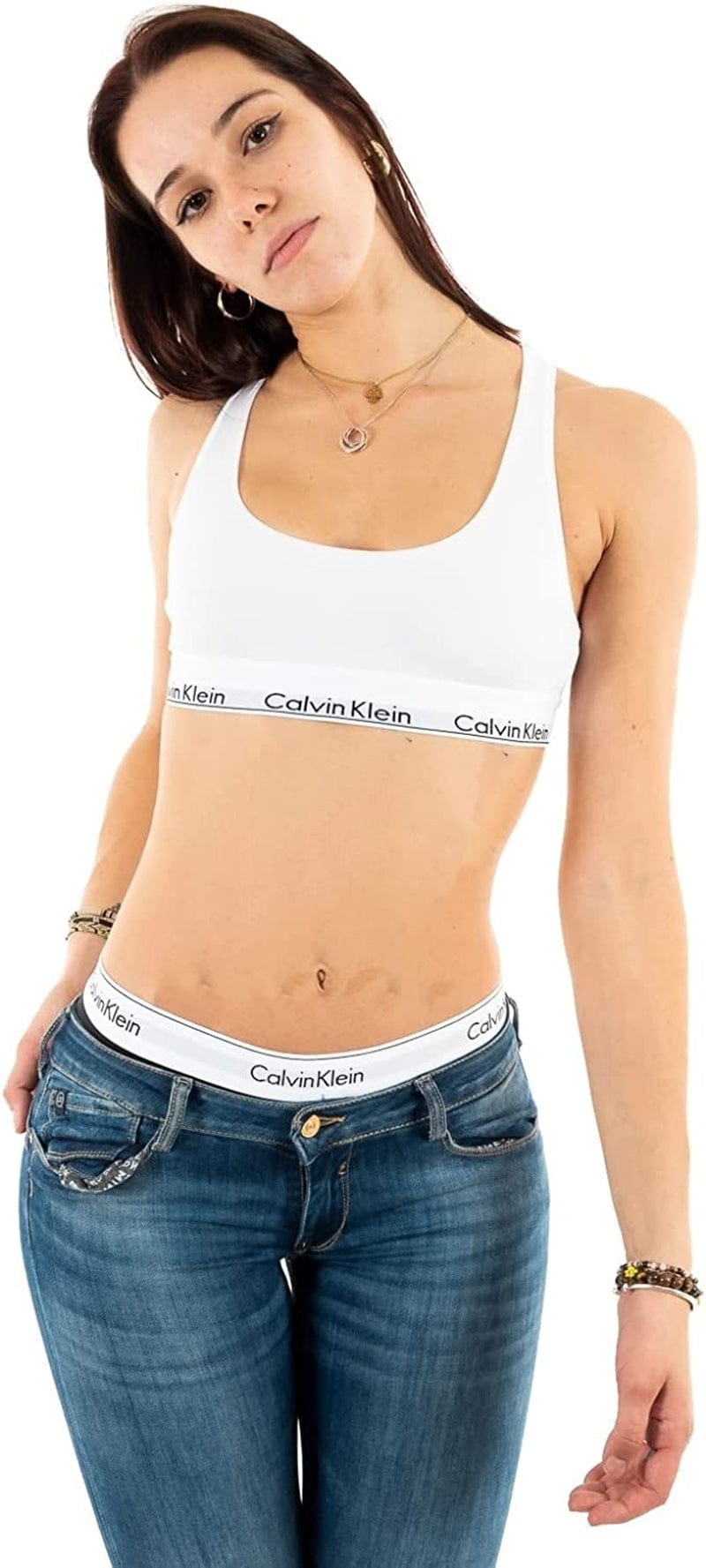 Calvin Klein Modern Cotton Bralette Bra Blanco / X-Small