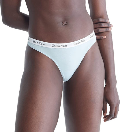 Calvin Klein Women'S Carousel Logo Cotton Thong Multipack Panty