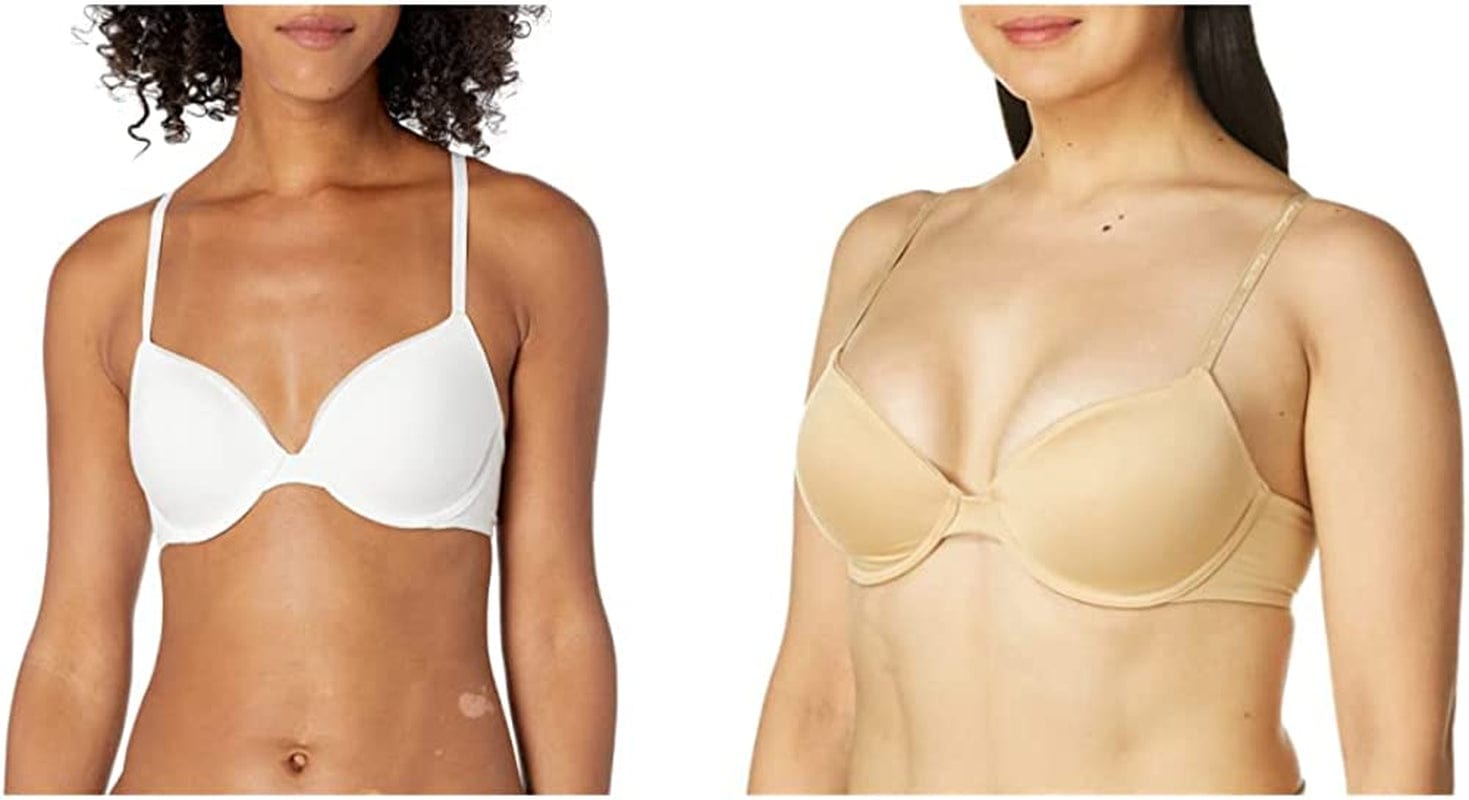 Calvin Klein Women’S Constant Convertible Strap Lightly Lined Demi Bra White & Bare / 36D