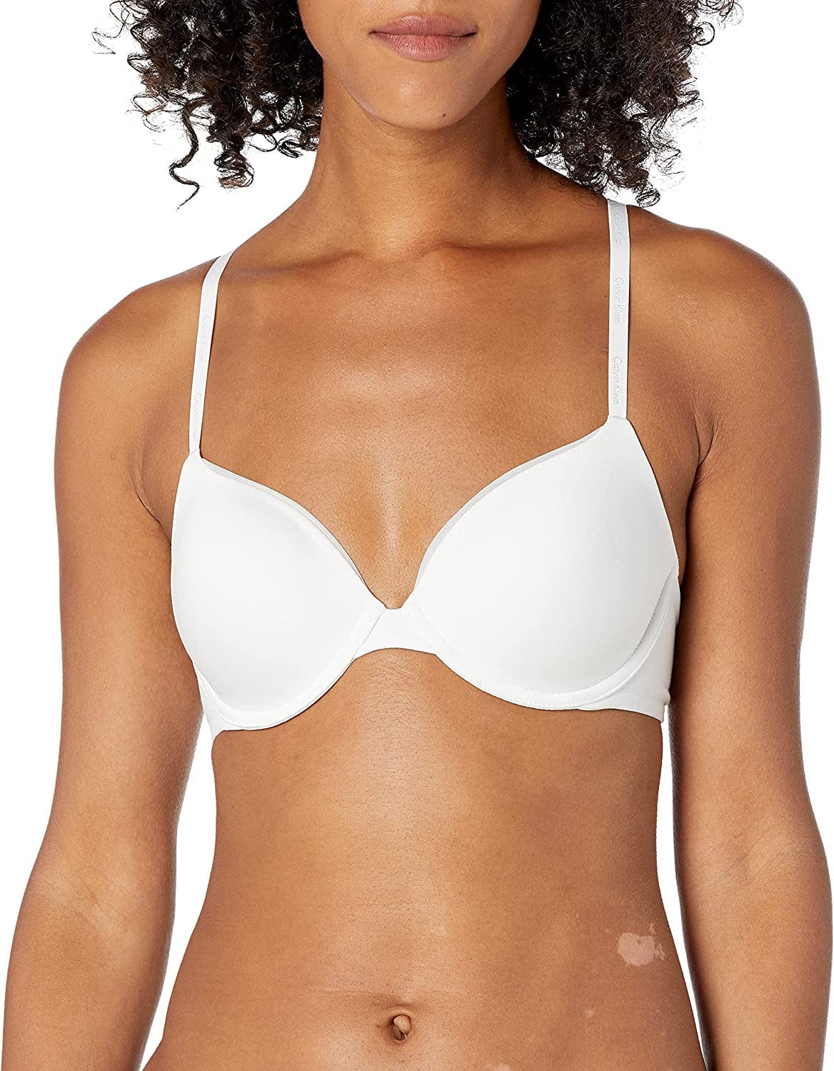 Calvin Klein Women’S Constant Convertible Strap Lightly Lined Demi Bra White / 36D