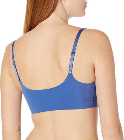 Calvin Klein Women'S Invisibles Comfort Seamless Wireless Skinny Strap Retro Bralette Bra