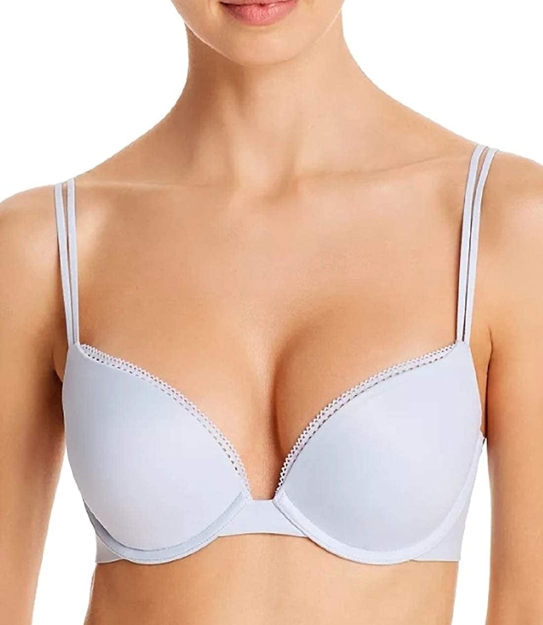 Calvin Klein Women'S Liquid Touch Push up Plunge Bra Baby Blue / 32DD