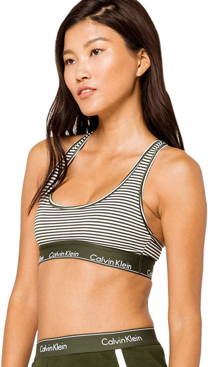 Calvin Klein Women'S Modern Cotton Bralette Marching Stripe / Small