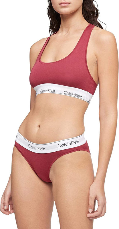 Calvin Klein Women'S Modern Cotton Bralette Deep Sea Rose / Large
