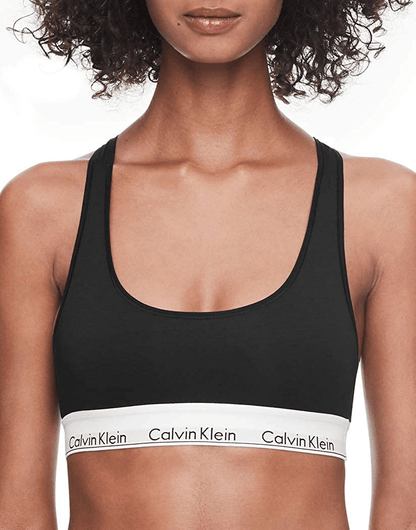 Calvin Klein Women'S Modern Cotton Bralette Apparel & Accessories > Clothing > Underwear & Socks > Lingerie Calvin Klein Black Small 