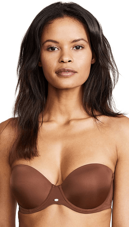 Calvin Klein Women's Naked Glamour Strapless Push Up Bra Cinnamon / 30C