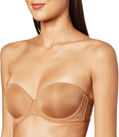 Calvin Klein Women's Naked Glamour Strapless Push Up Bra Bronzed / 34A