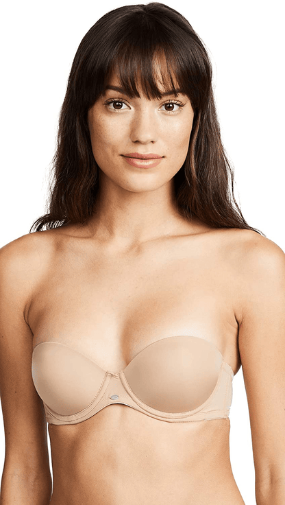 Calvin Klein Women's Naked Glamour Strapless Push Up Bra Buff / 34C