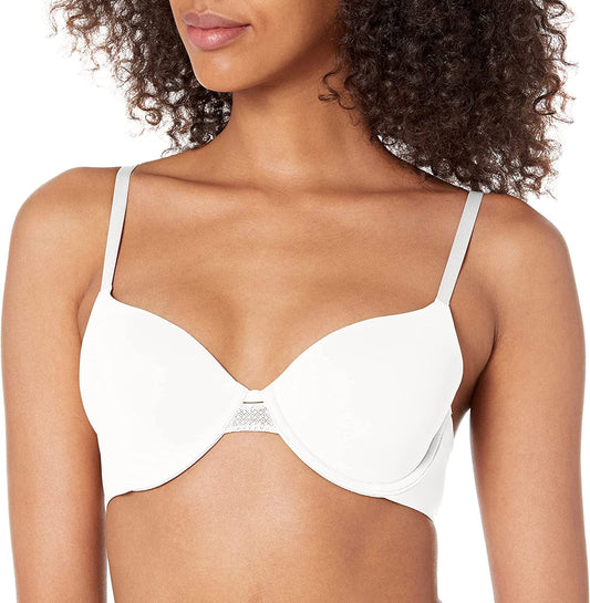 Calvin Klein Women'S Perfectly Fit Flex Lightly Lined Full Coverage T-Shirt Bra Classic White / 34B