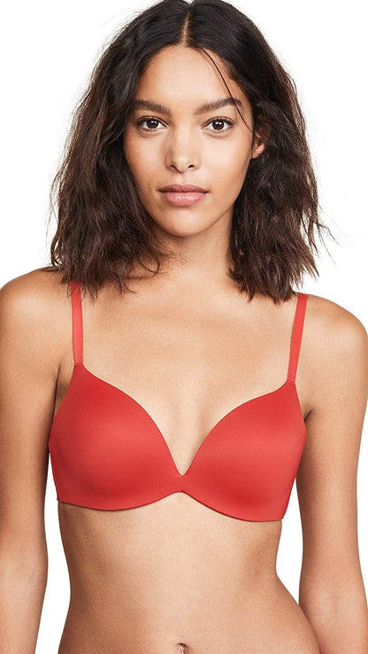 Calvin Klein Womens Form Push up Plunge Bra Manic Red / 34D