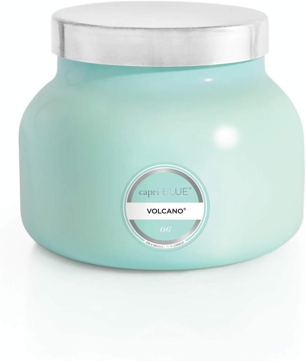 Capri Blue Volcano Candle - Aqua Signature Jar Luxury Candles Soy with Notes of Sugared Citrus & Tropical Fruits Scented for Home (19 Oz) 19 Oz
