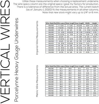 Carbon Steel Replacement Underwire Repair - Nylon Coated - Heavy Gauge Sturdy Wire for Bras - Regular Wire Size 38-1 Pair - See Pictures for Measurements and How to Order