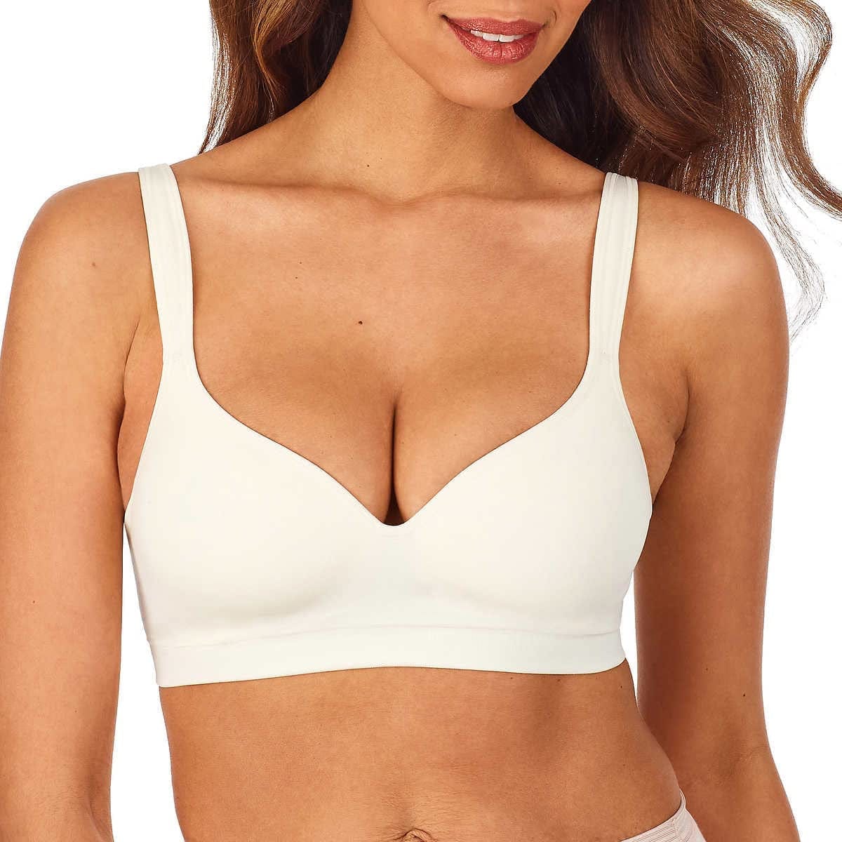 CAROLE HOCHMAN Seamless Comfort Bra Wire Free Molded Cups Comfort Straps (2 Pack)