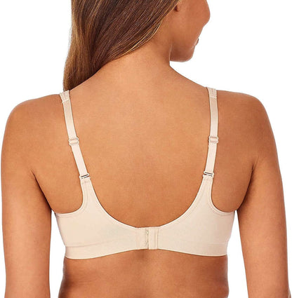 CAROLE HOCHMAN Seamless Comfort Bra Wire Free Molded Cups Comfort Straps (2 Pack)
