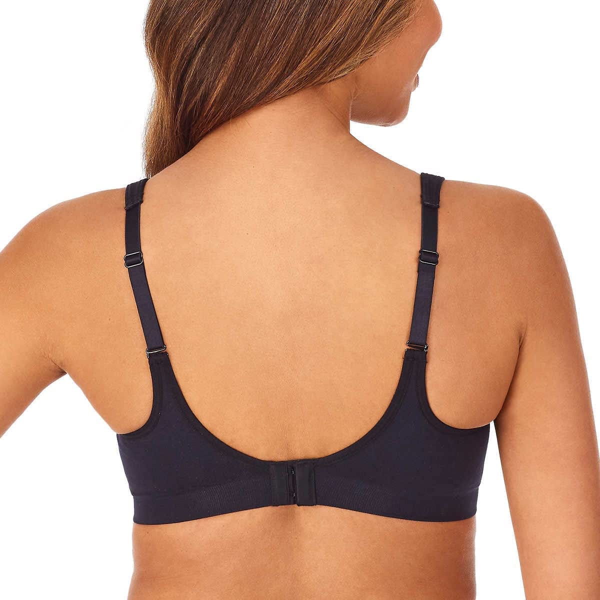 CAROLE HOCHMAN Seamless Comfort Bra Wire Free Molded Cups Comfort Straps (2 Pack)