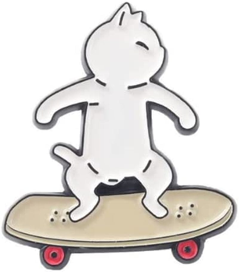 Cartoon Brooches,Mini Lapel Pins Enamel Pin with Knife Funny Animal Badges Brooch Funny Cartoon Cat Goose Brooch Cute Fashion Jewelry H / One Size