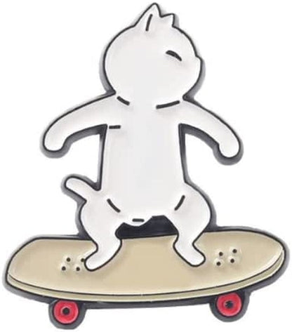Cartoon Brooches,Mini Lapel Pins Enamel Pin with Knife Funny Animal Badges Brooch Funny Cartoon Cat Goose Brooch Cute Fashion Jewelry H / One Size